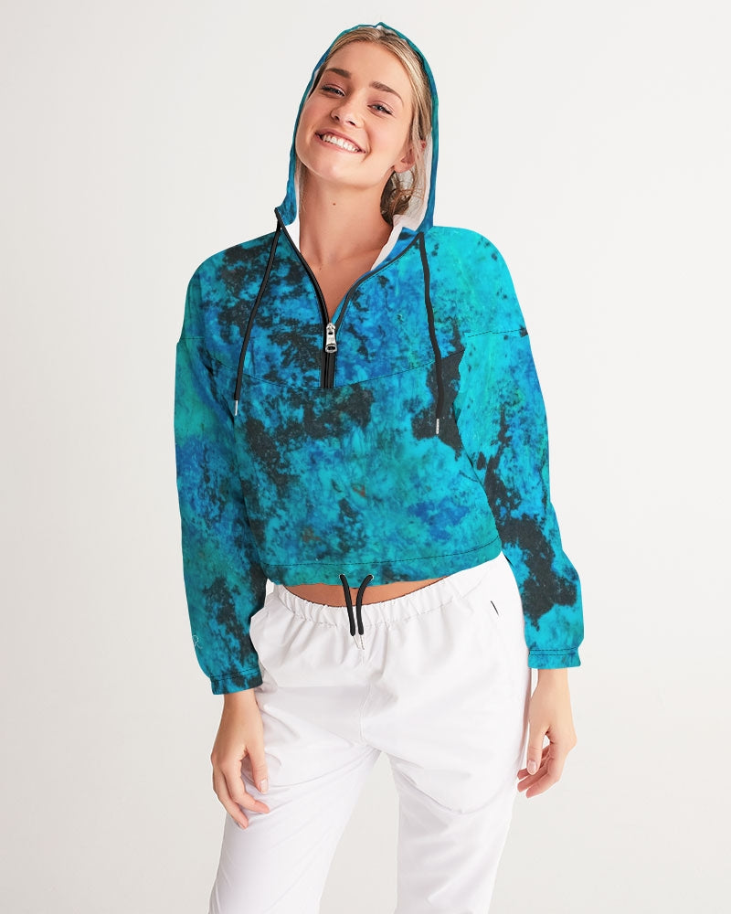 Shattuckite Women's All-Over Print Cropped Windbreaker