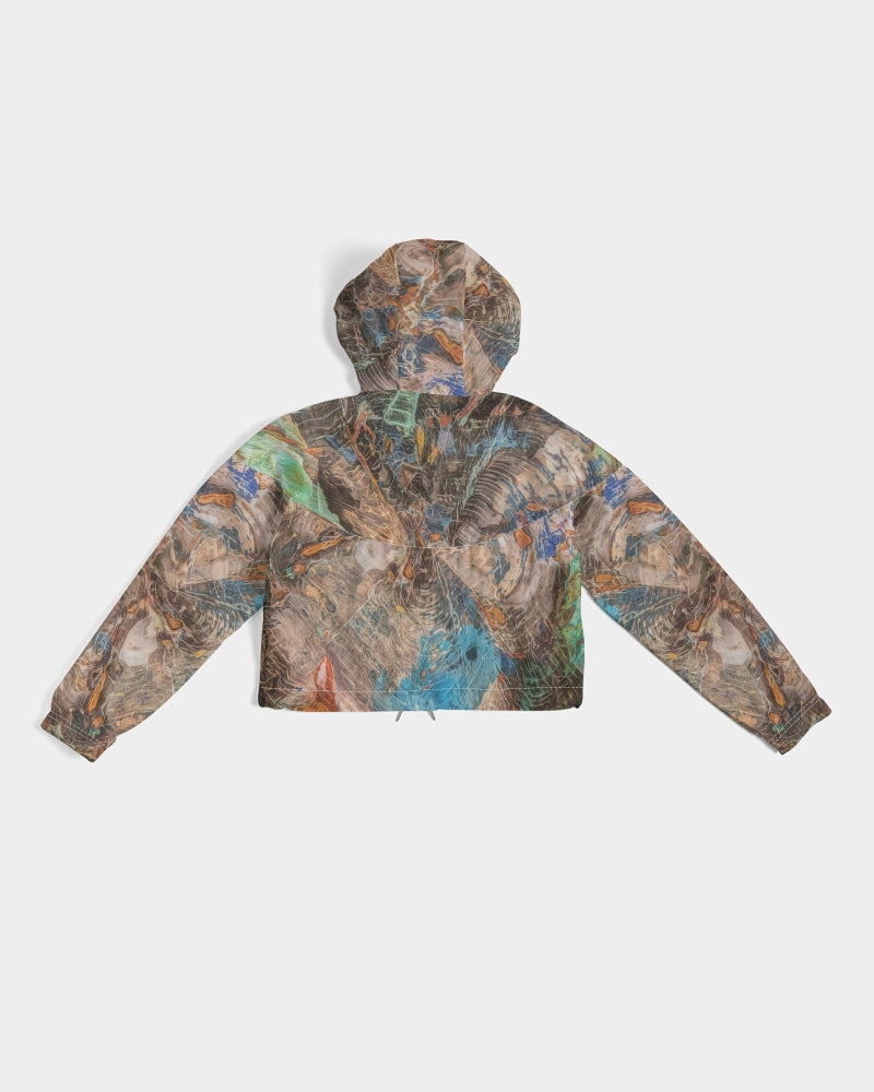 Turkish Petrified Collawood Women's Cropped Windbreaker