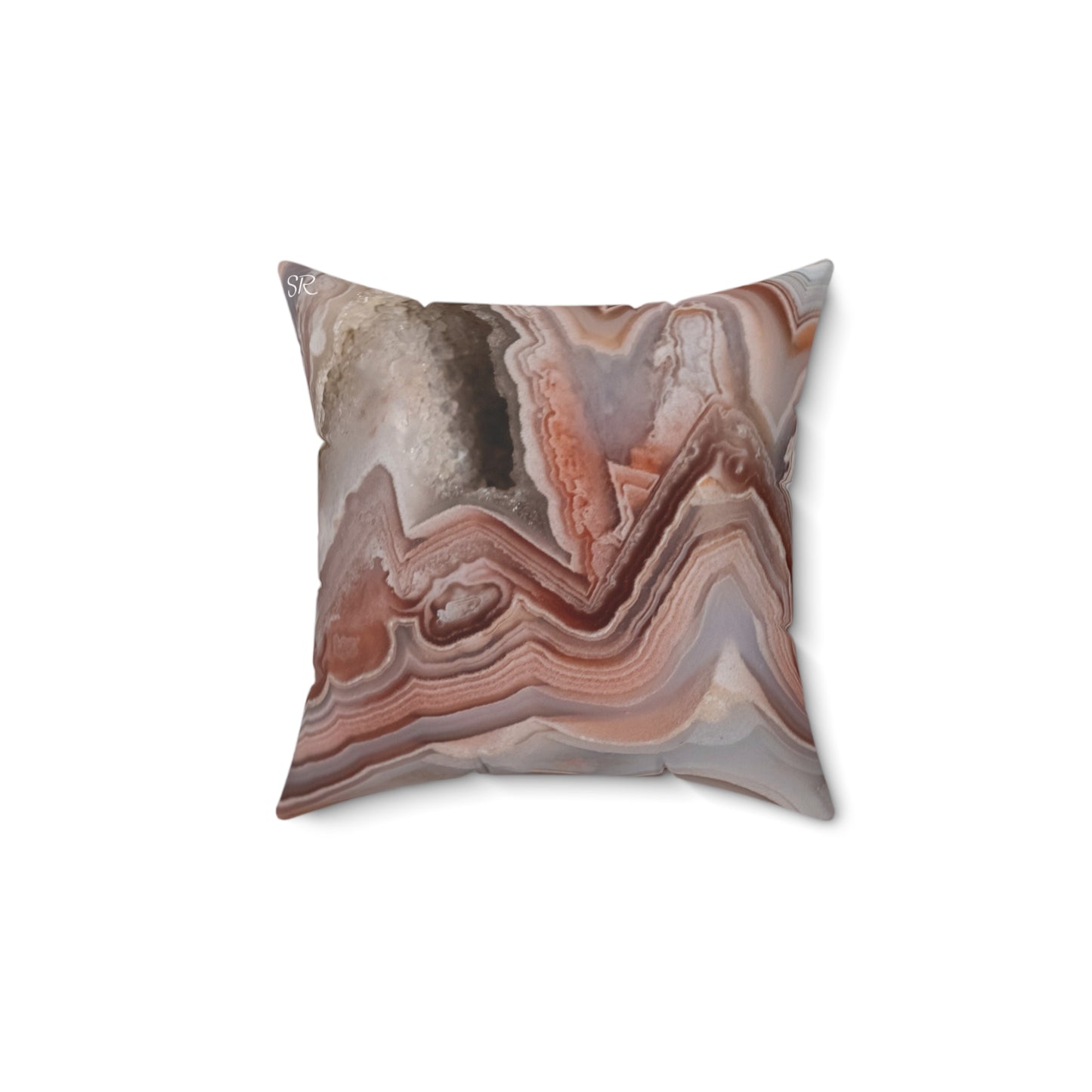 Laguna Agate Faux Suede Square Pillow