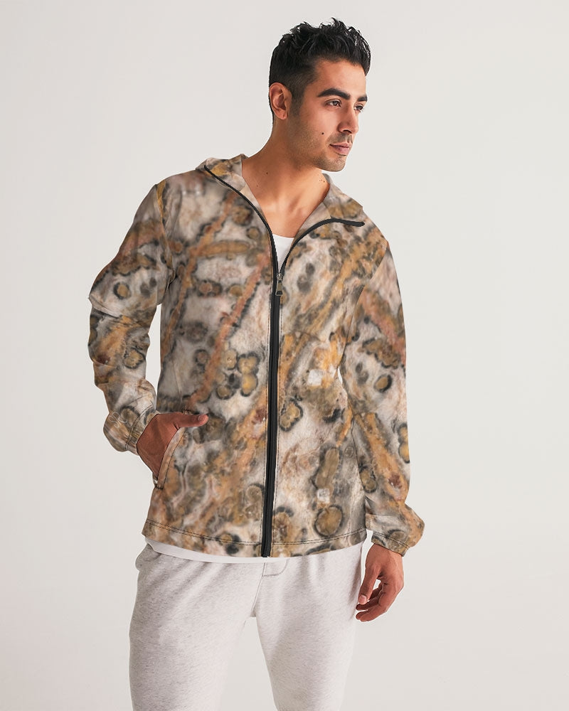 Leopard Skin Jasper Strength & Vitality Men's Windbreaker