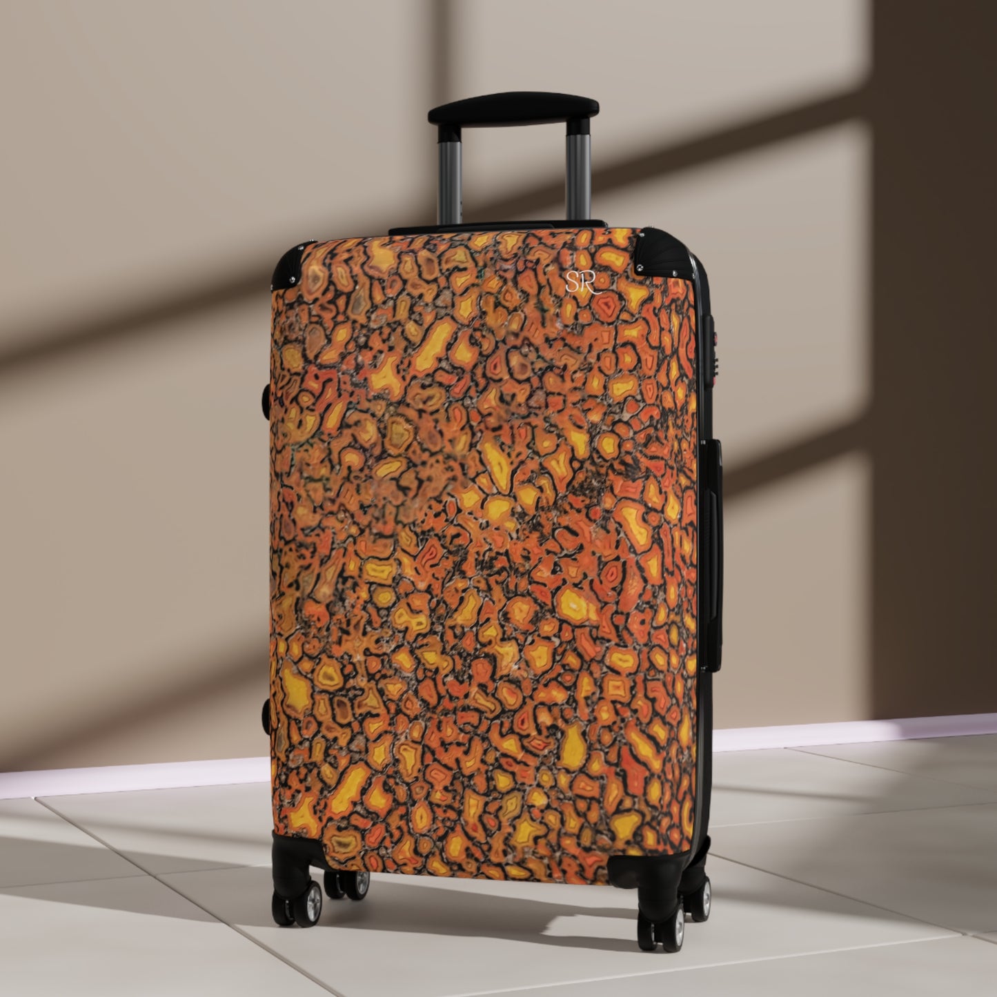 Agatized Canary Red Luggage