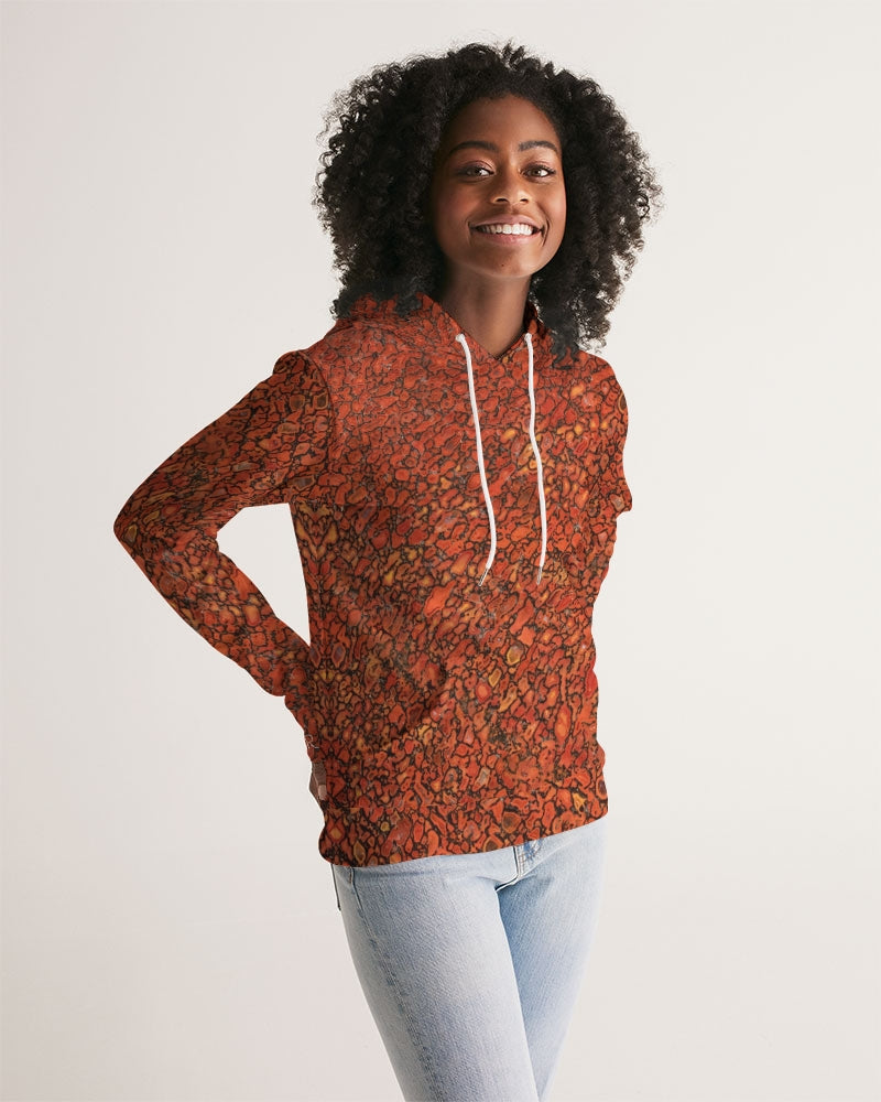 Agatized Richly Red Gembone Women's Hoodie