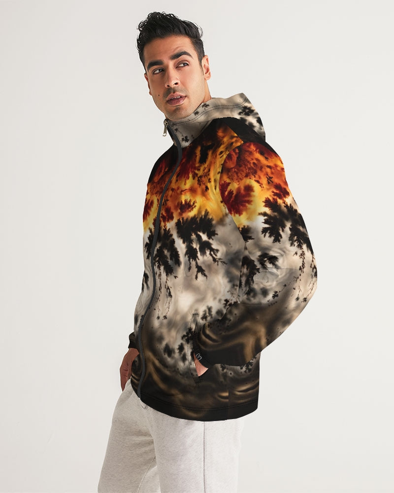 Brazilian Plume Agate Men's Windbreaker