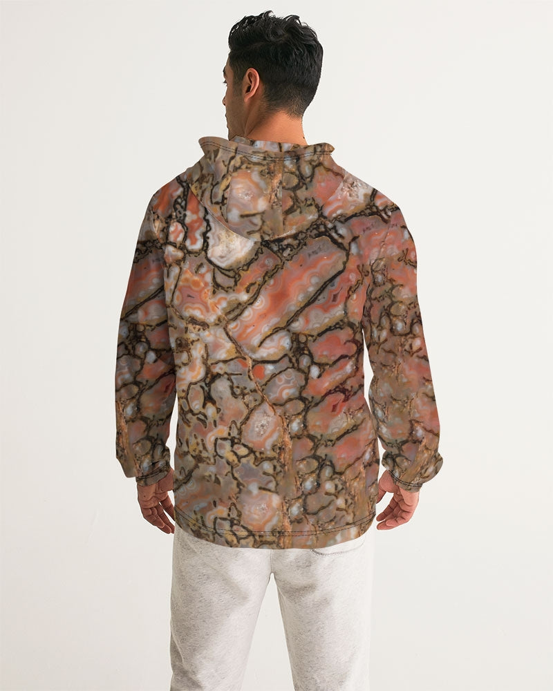 Agatized Orb Gembone Men's Windbreaker