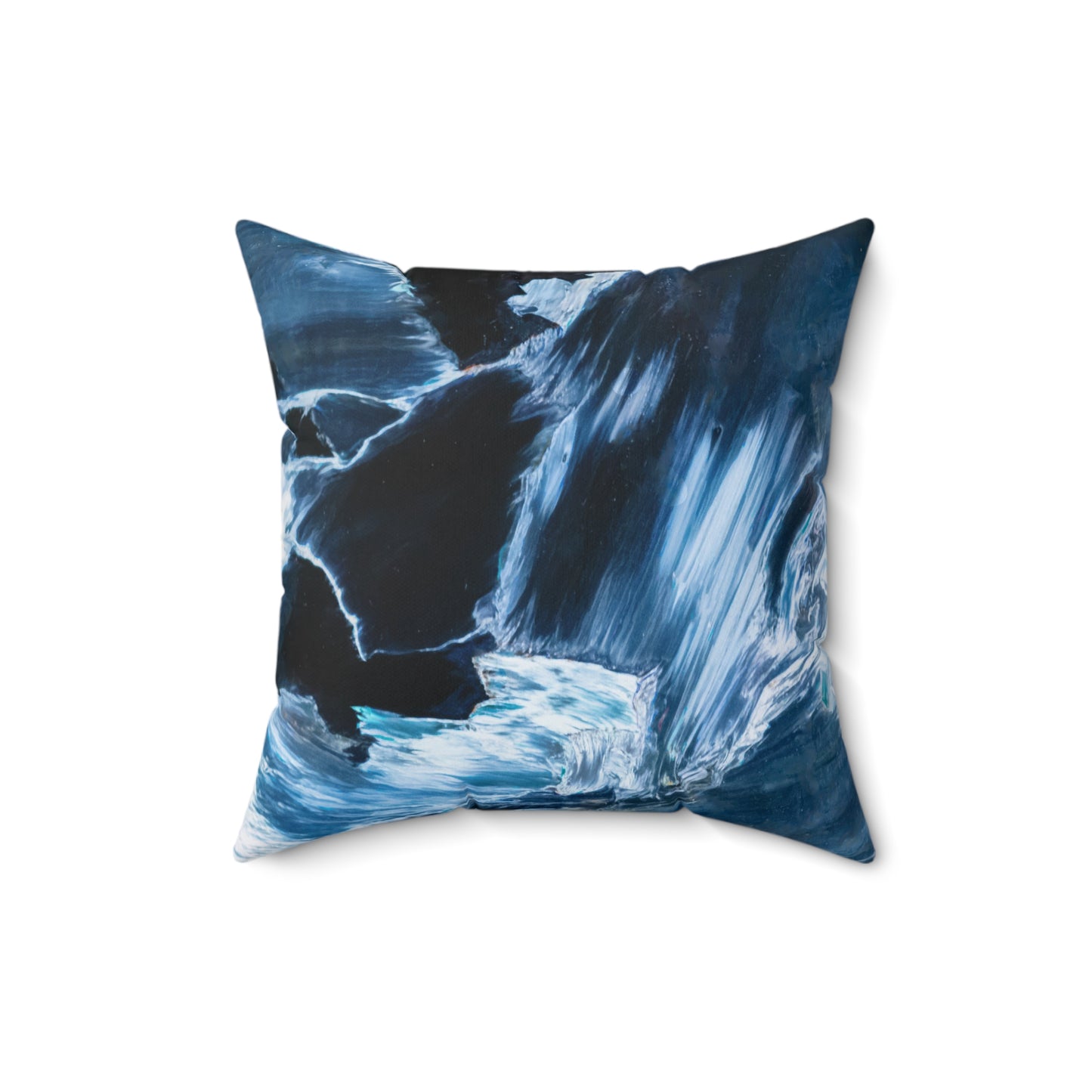 Blue Pietersite Faux Suede Square Pillow