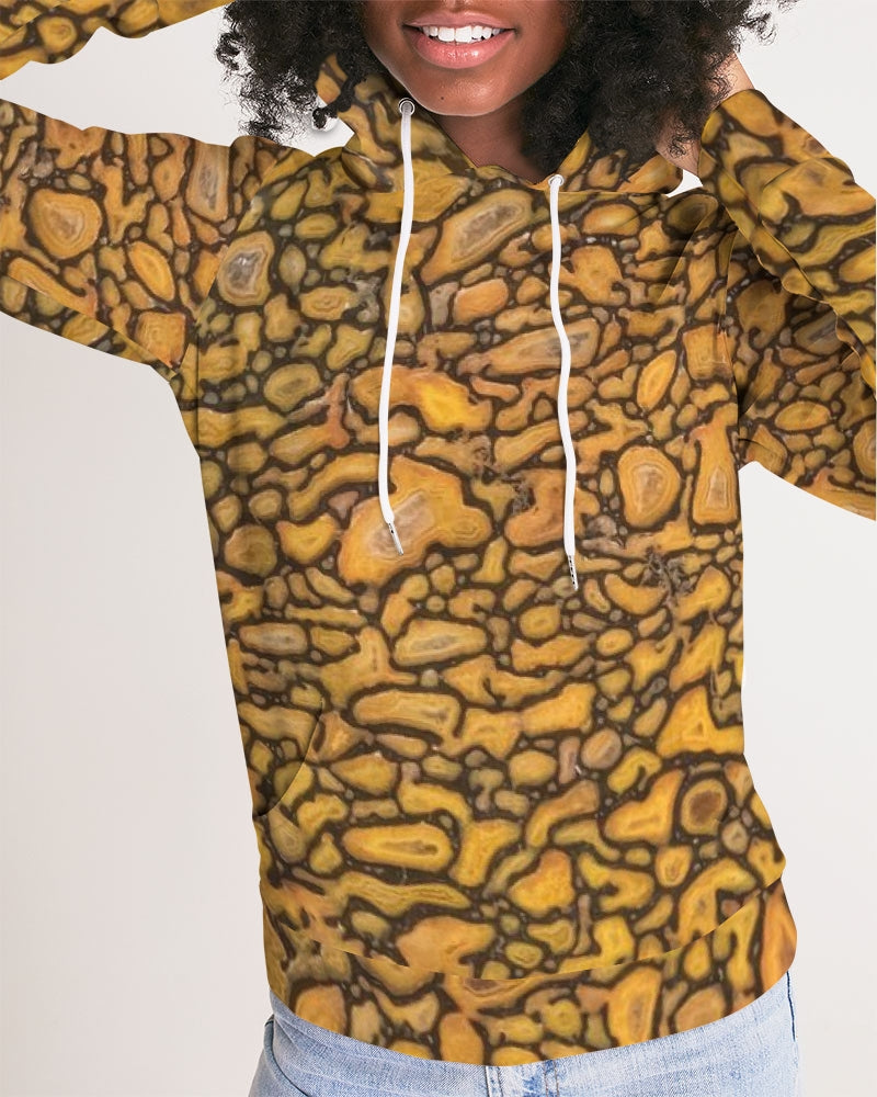 Agatized Fantasy Yellow Gembone Women's Hoodie