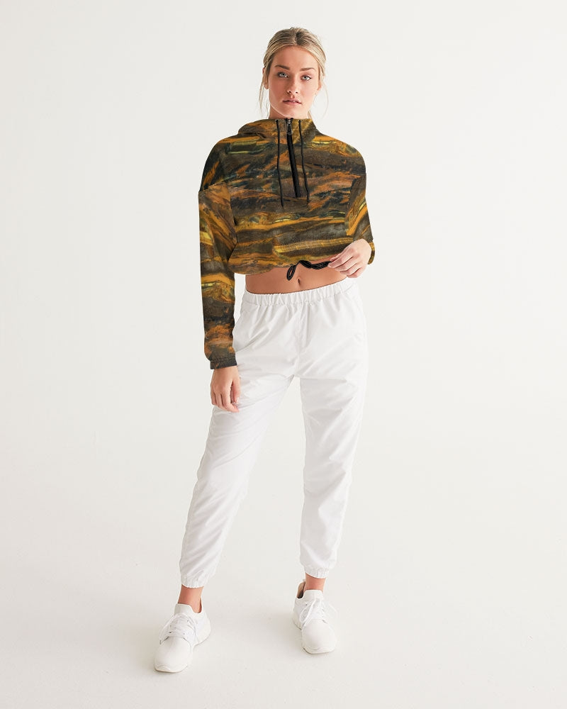 Marra Mamba Tiger's Eye Spiritual Stability Cropped Windbreaker