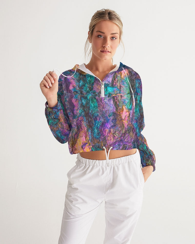 Peacock Ore Positive Directions Cropped Windbreaker