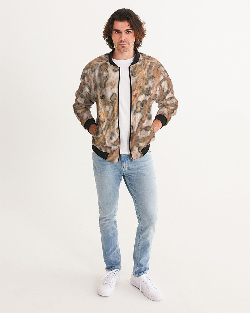 Leopard Skin Jasper Strength & Vitality Men's Bomber Jacket