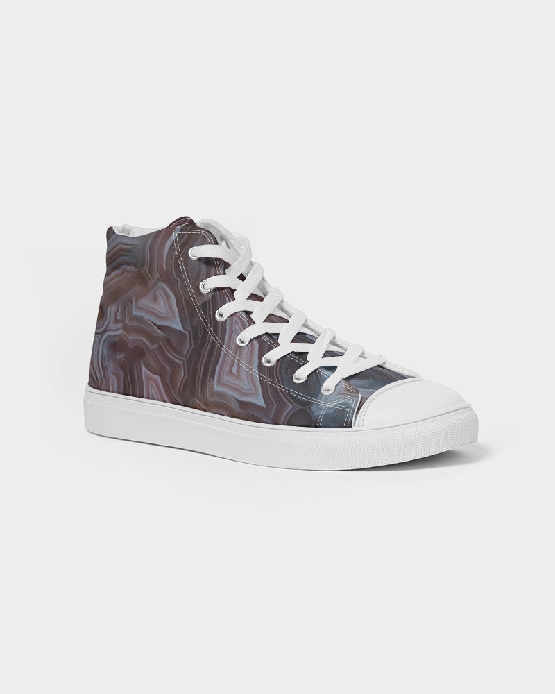 Botswana Agate Men's Hightop Canvas Shoe