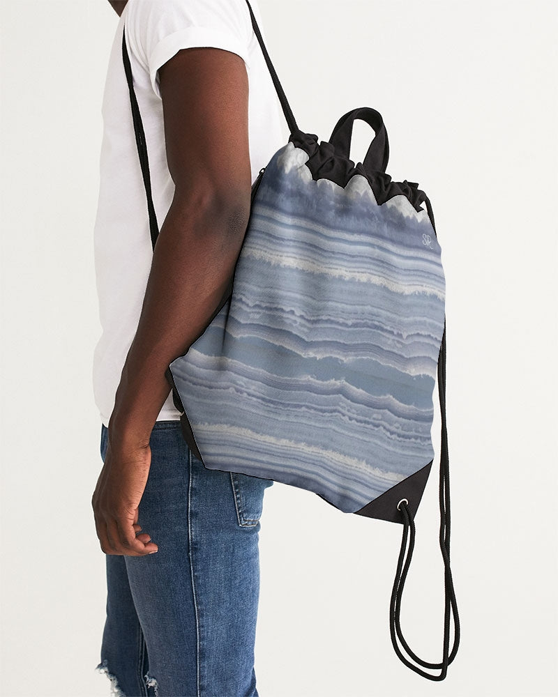 Blue Lace Nurturing Agate Canvas Drawstring Bag