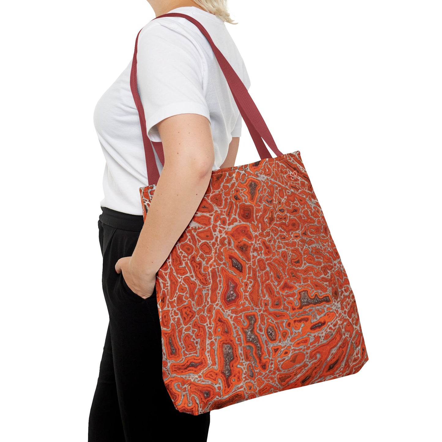 Agatized Ruby Red Gembone Tote