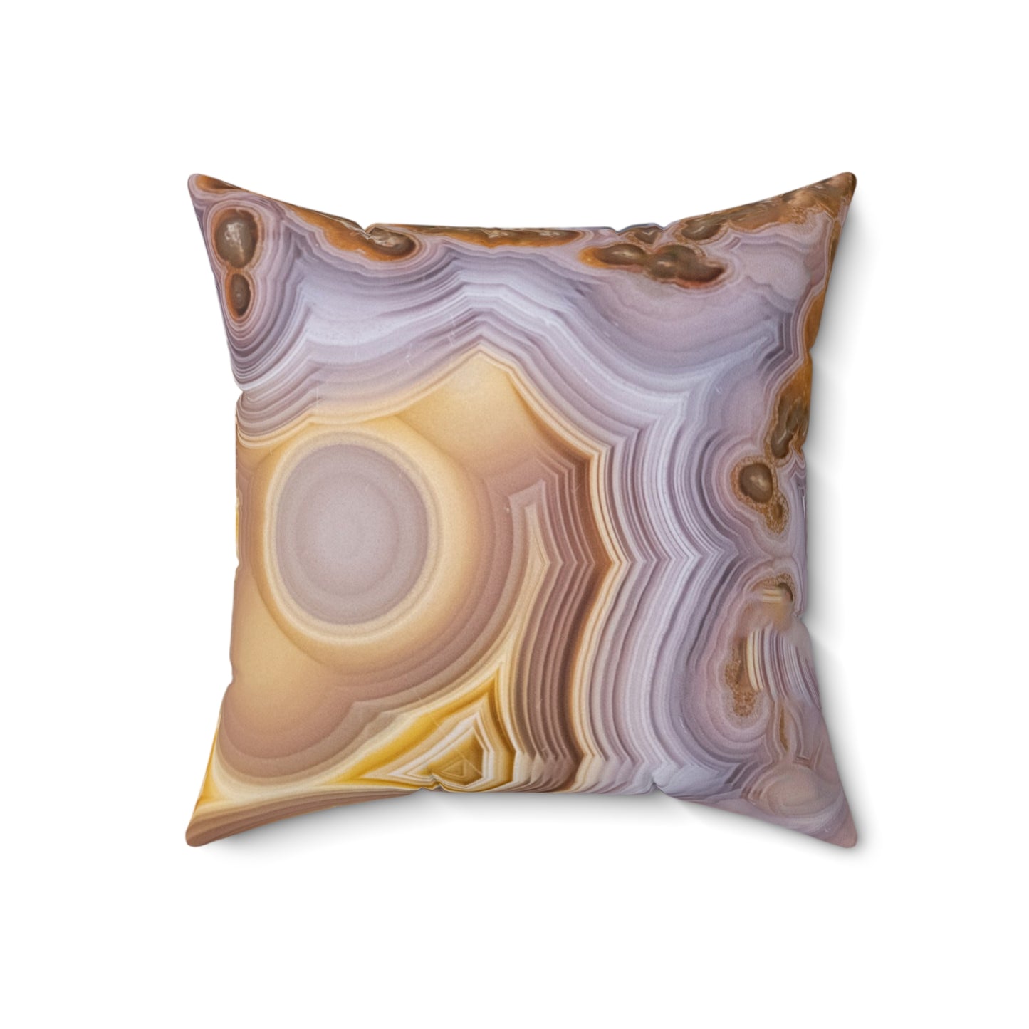 Laguna Agate Faux Suede Square Pillow