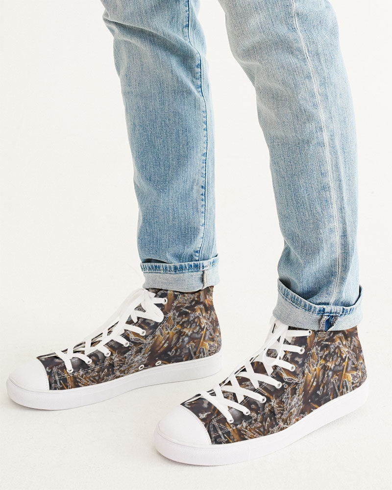 Turkish Stick Agate Men's Hightop Canvas Shoe