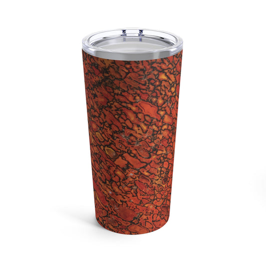 Agatized Richly Red Gembone Tumbler 20oz