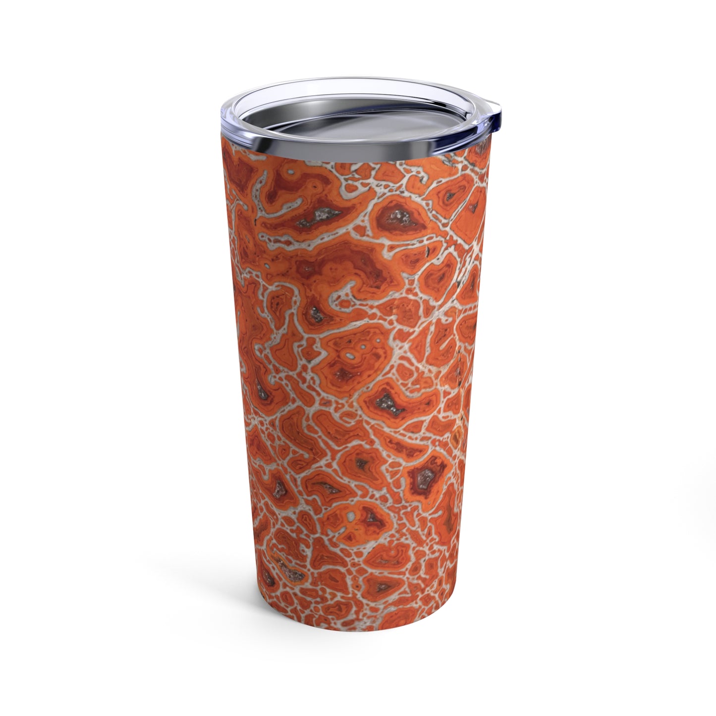 Agatized Ruby Red Gembone Tumbler 20oz