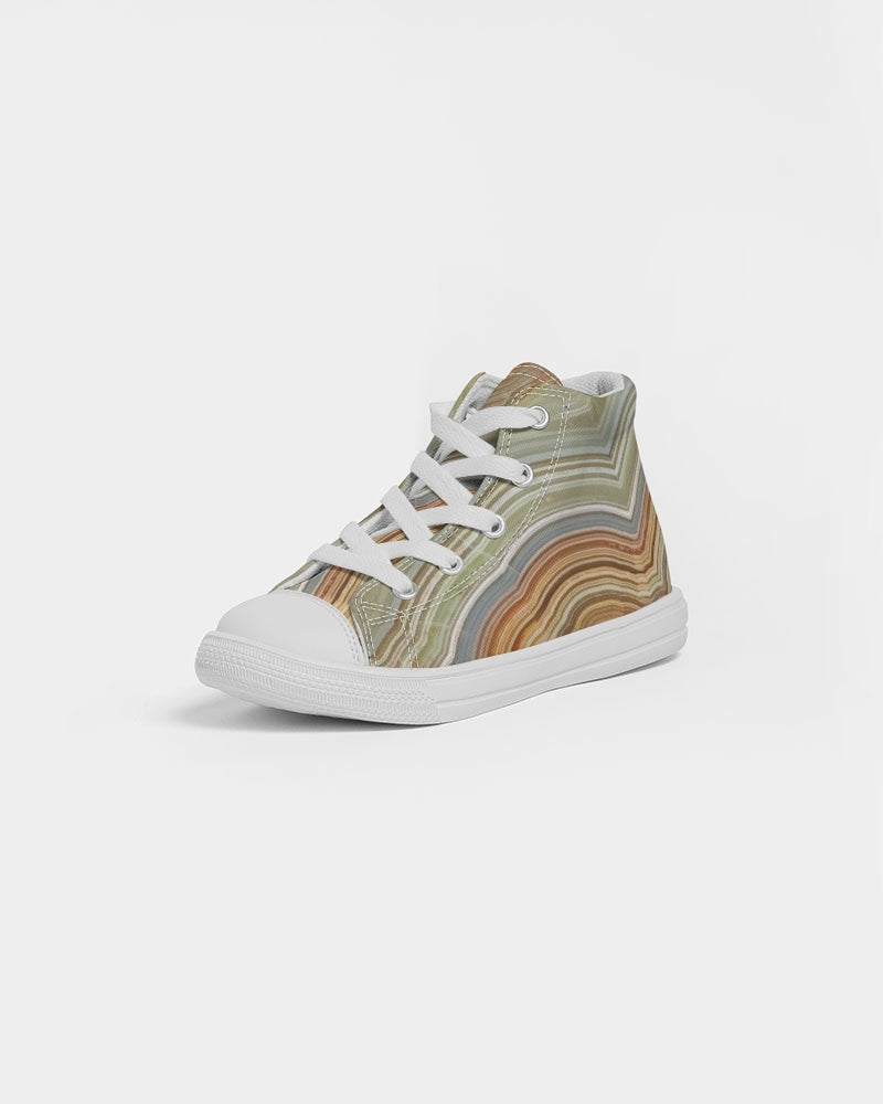 Crazy Lace Agate Joyfulness Kids Hightop Canvas Shoe