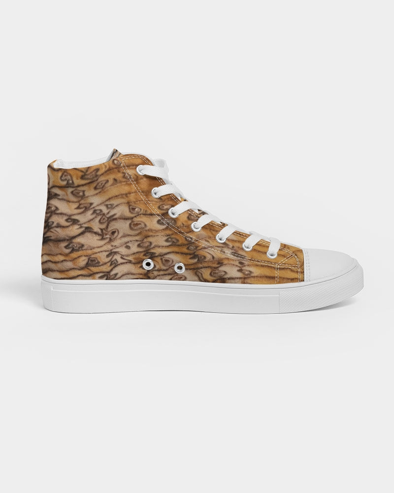 Hell's Canyon Sequoia Petrified Wood Women's Hightop Canvas Shoe