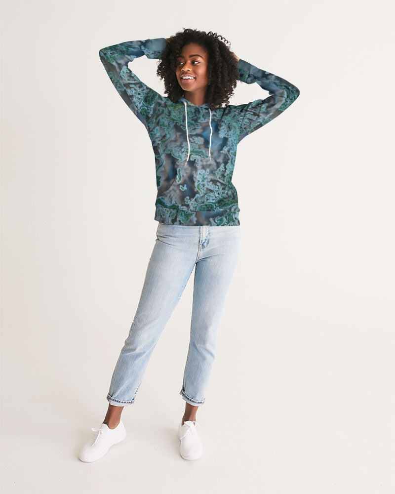 Green Moss Agate Tranquility Women's Hoodie.