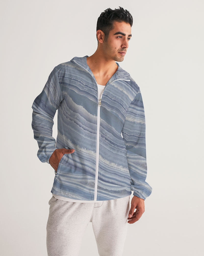 Blue Lace Nurturing Agate Men's Windbreaker