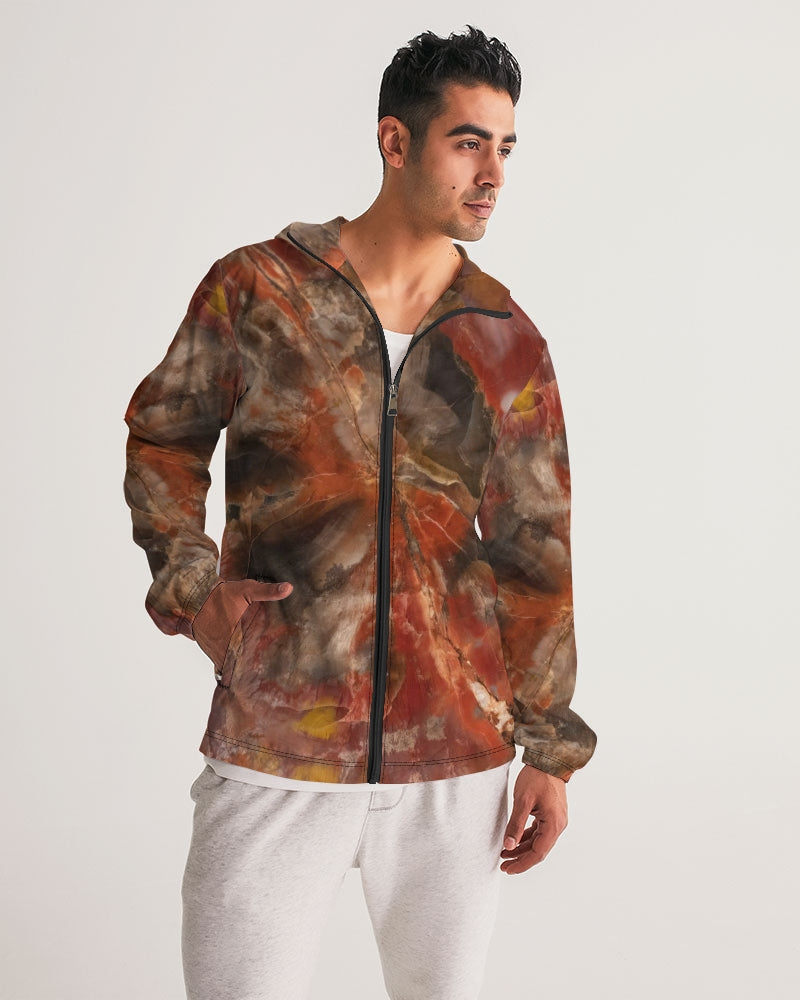 Petrified Wood Men's All-Over Print Windbreaker