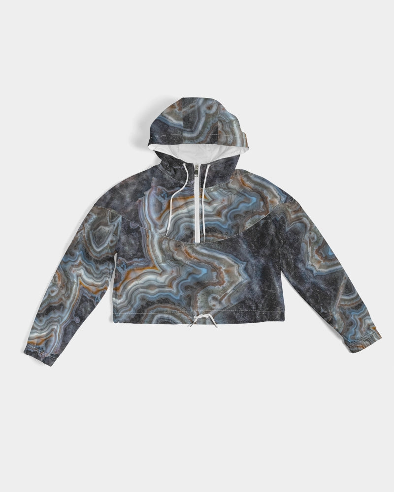 Crazy Lace Agate Striking Beauty Cropped Windbreaker