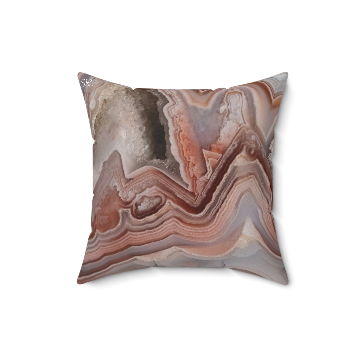 Laguna Agate Faux Suede Square Pillow