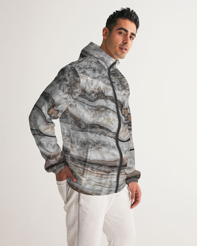 Travertine Onyx Powerful Vibrations Men's Windbreaker