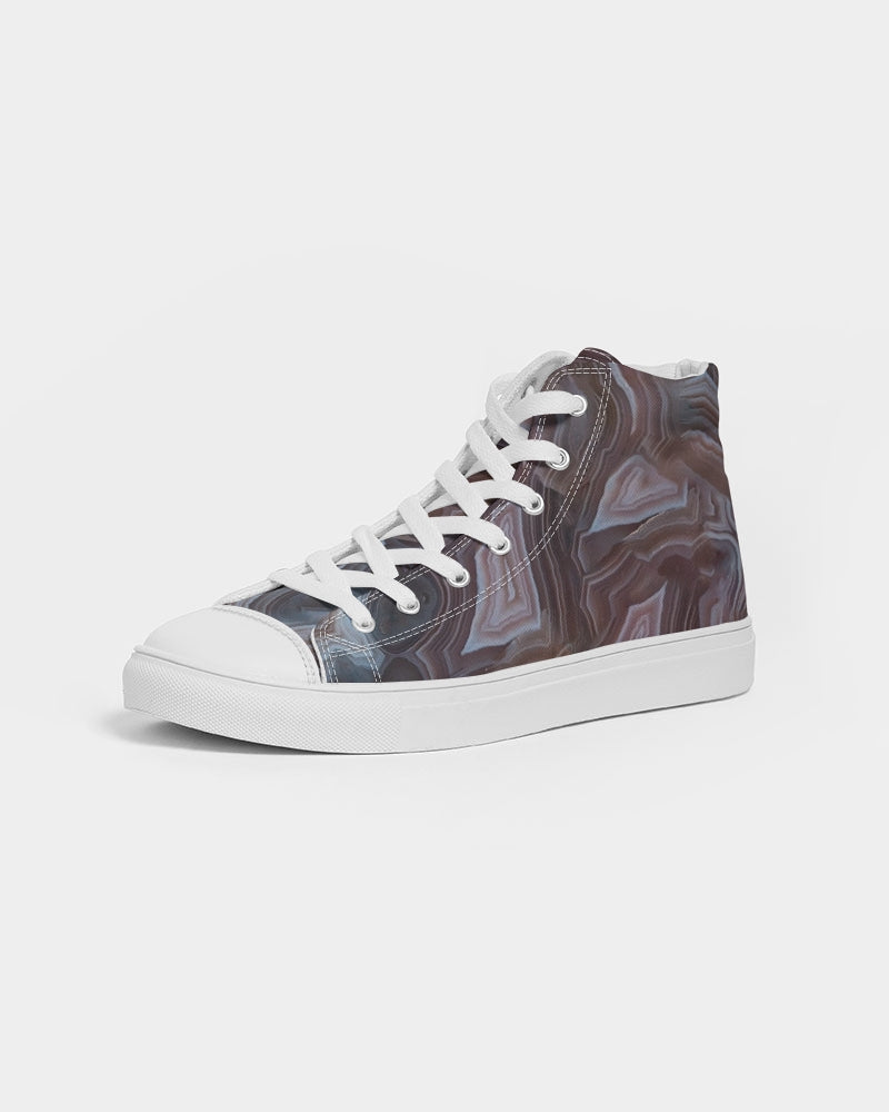 Botswana Agate Men's Hightop Canvas Shoe