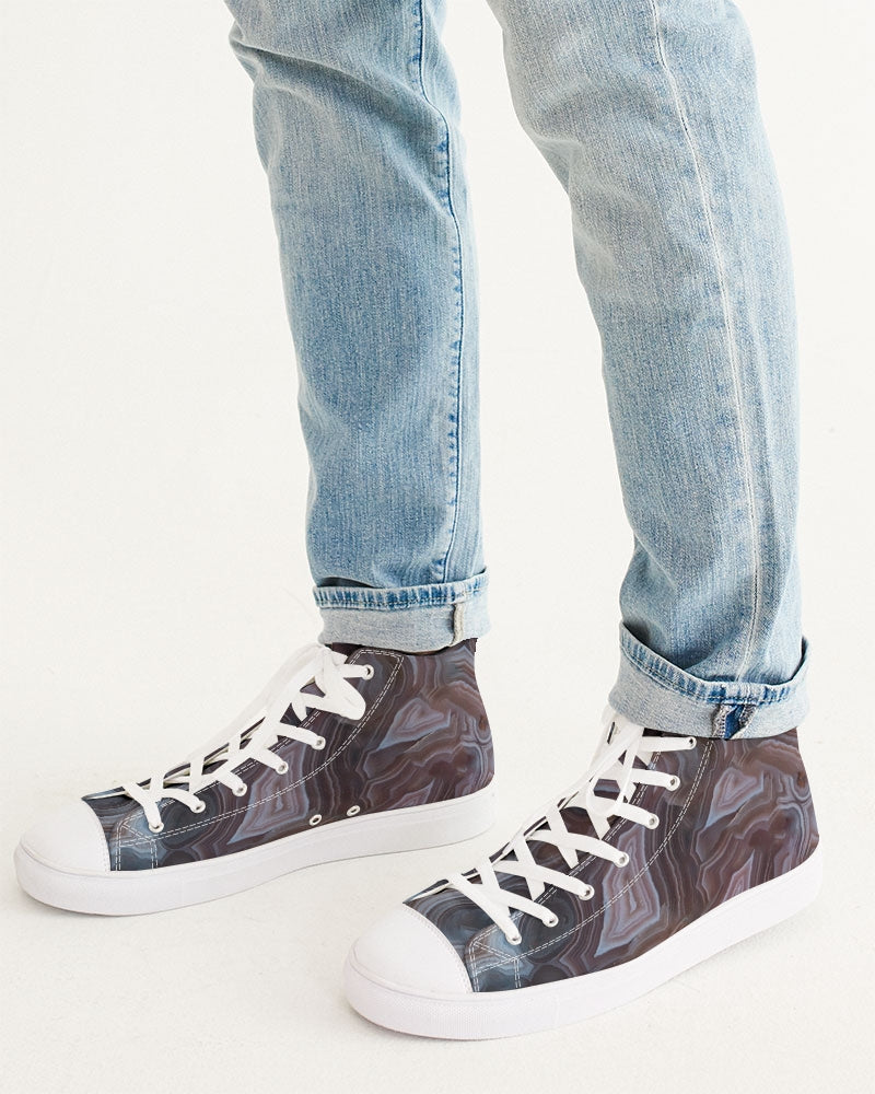 Botswana Agate Men's Hightop Canvas Shoe