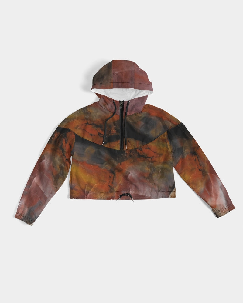 Petrified Wood Inner Transformation Women's Cropped Windbreaker