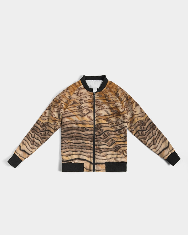 Hell's Canyon Sequoia Petrified Wood Women's Bomber Jacket