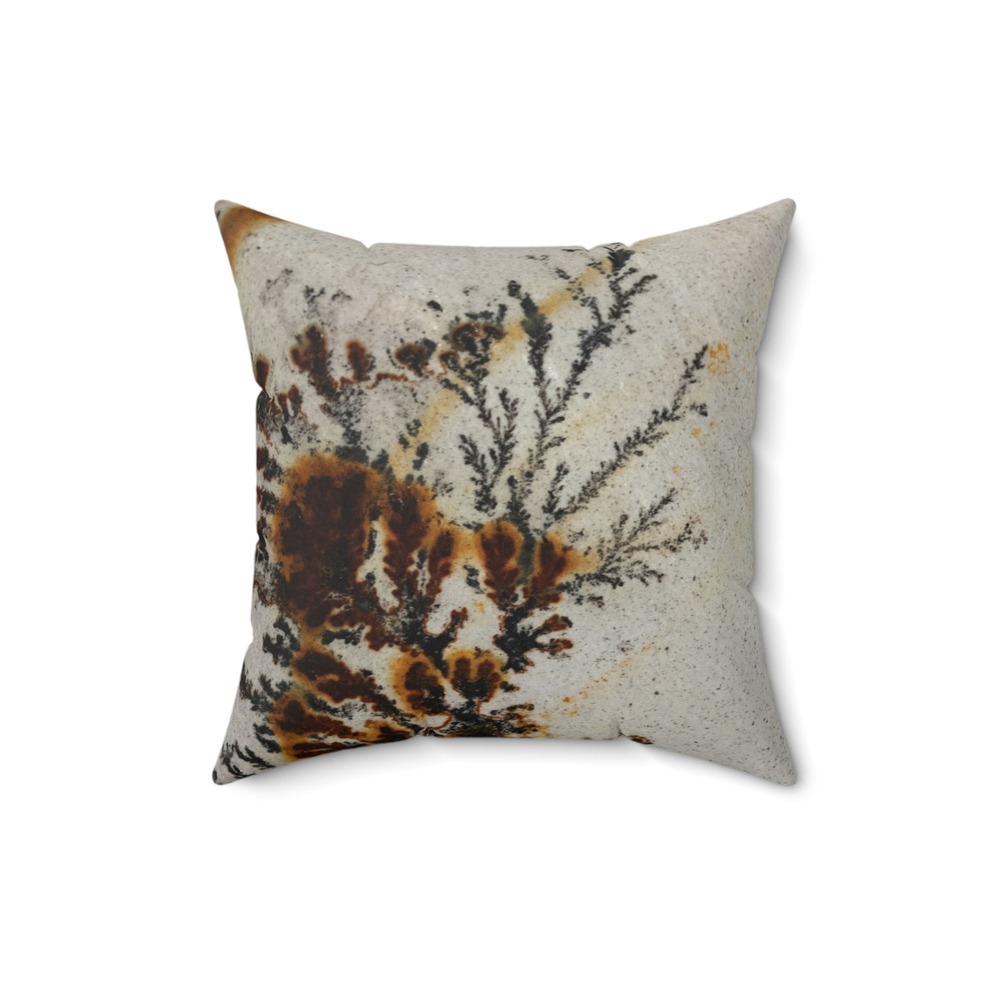 Dendritic Faux Suede Square Pillow