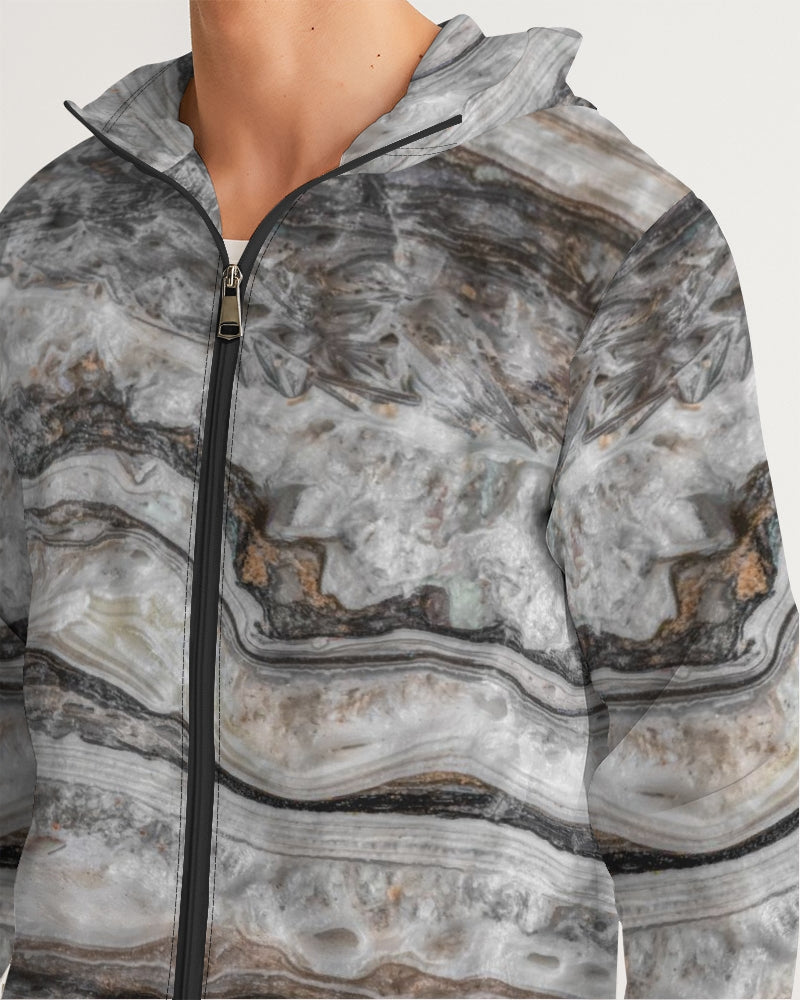 Travertine Onyx Powerful Vibrations Men's Windbreaker