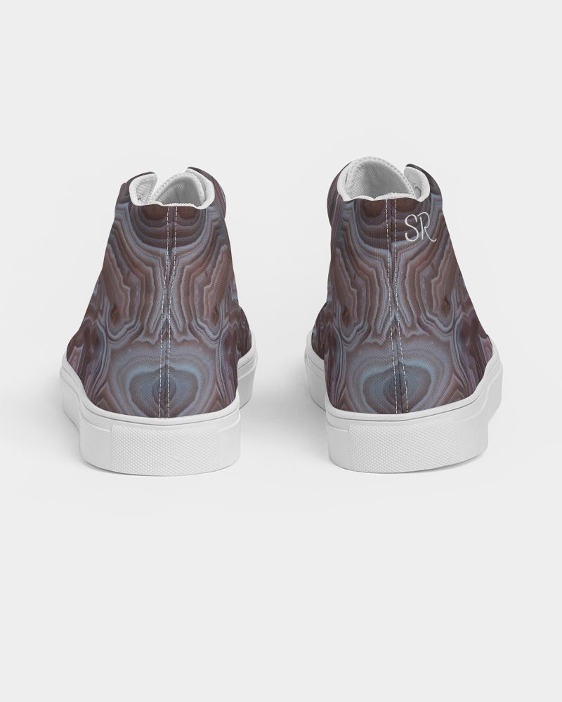 Botswana Agate Men's Hightop Canvas Shoe