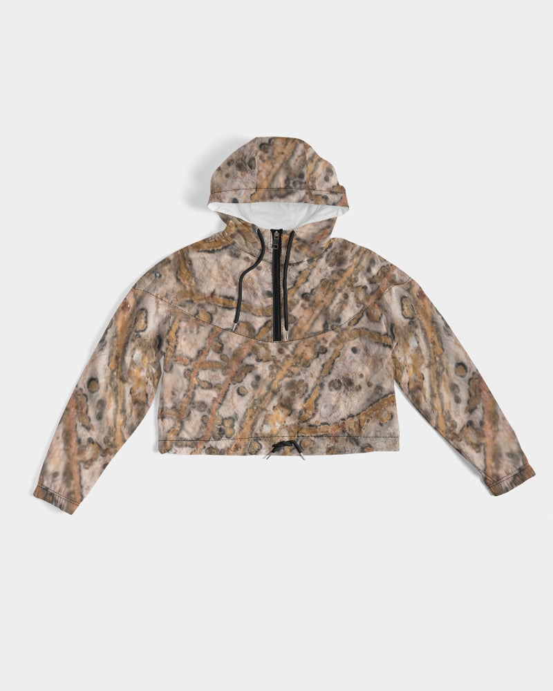 Leopard Skin Jasper Strength & Vitality Women's Cropped Windbreaker