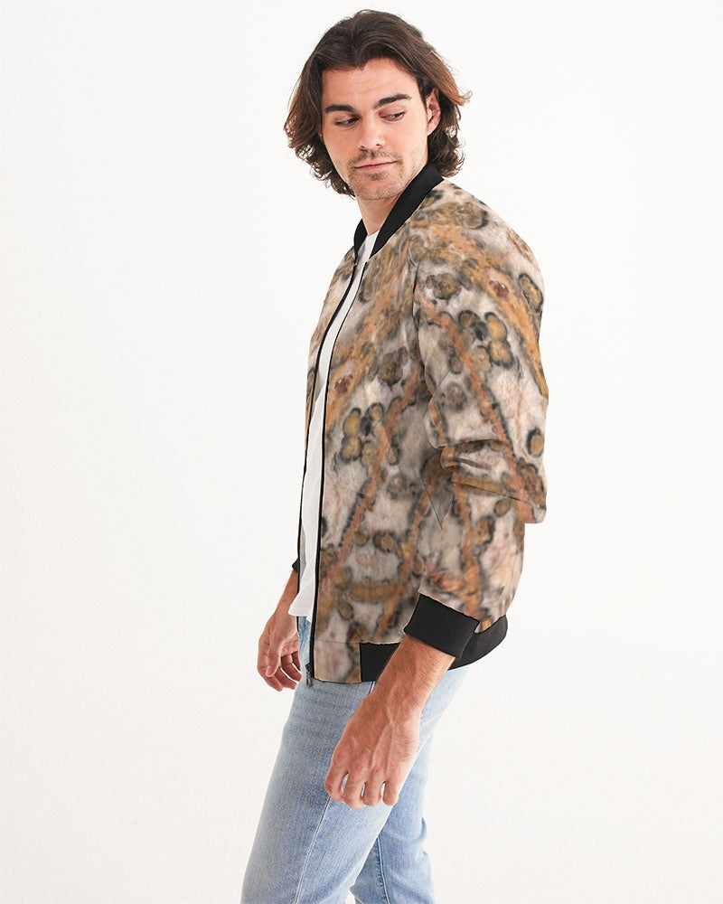 Leopard Skin Jasper Strength & Vitality Men's Bomber Jacket