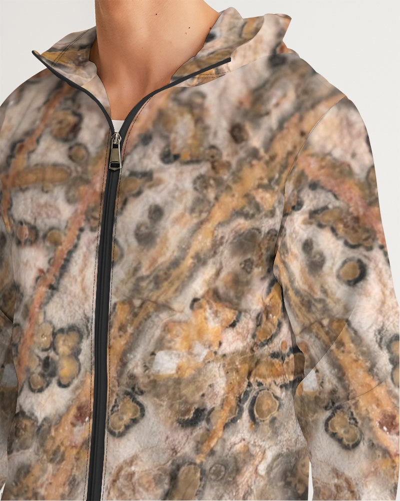 Leopard Skin Jasper Strength & Vitality Men's Windbreaker