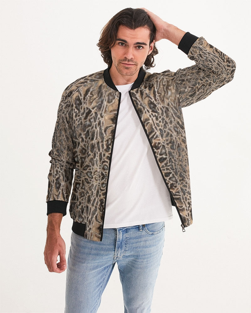 Agatized Noir Gembone Men's Bomber Jacket