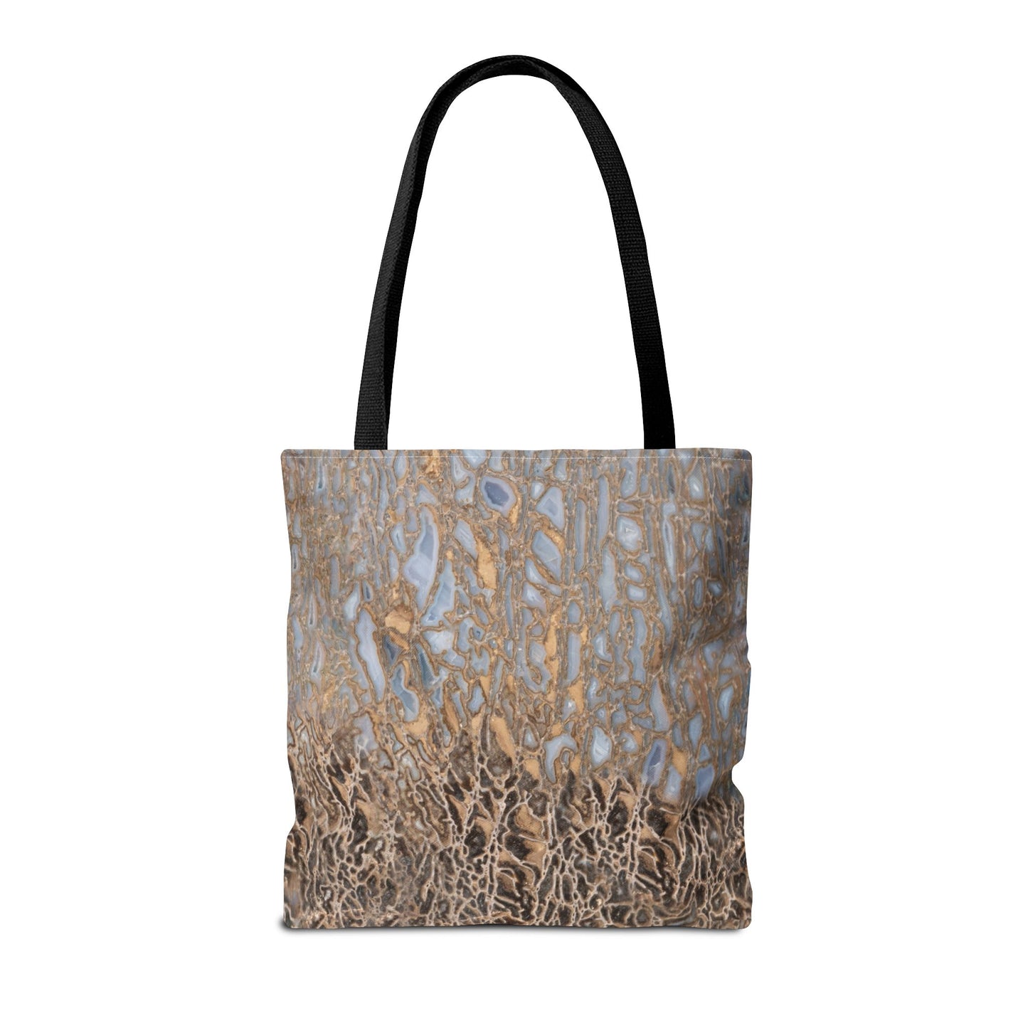 Agatized Noir & Baby Blue Gembone Tote