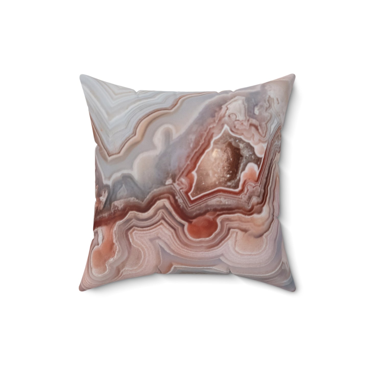 Laguna Agate Faux Suede Square Pillow