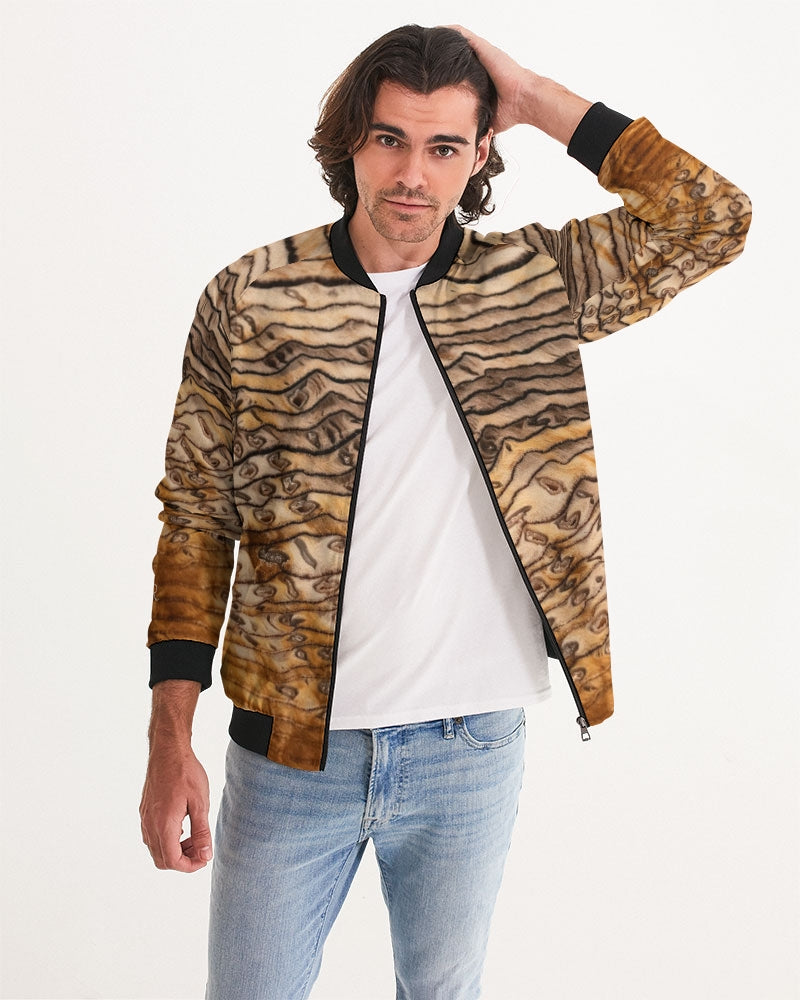 Hell's Canyon Sequoia Petrified Wood Men's Bomber Jacket