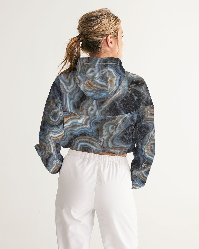 Crazy Lace Agate Striking Beauty Cropped Windbreaker