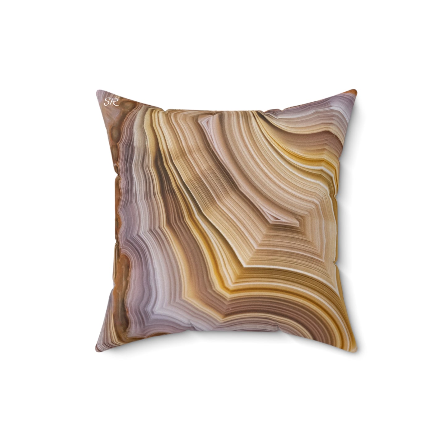 Laguna Agate Faux Suede Square Pillow