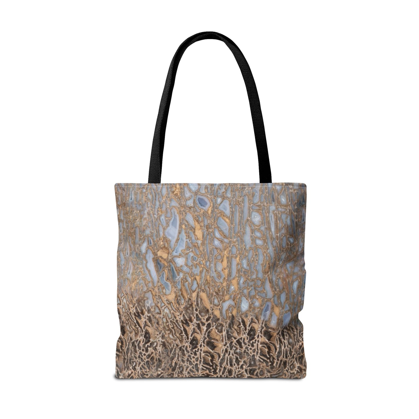 Agatized Noir & Baby Blue Gembone Tote