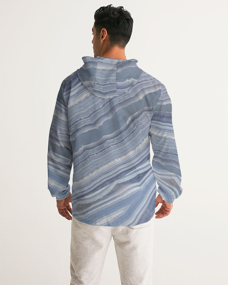 Blue Lace Nurturing Agate Men's Windbreaker