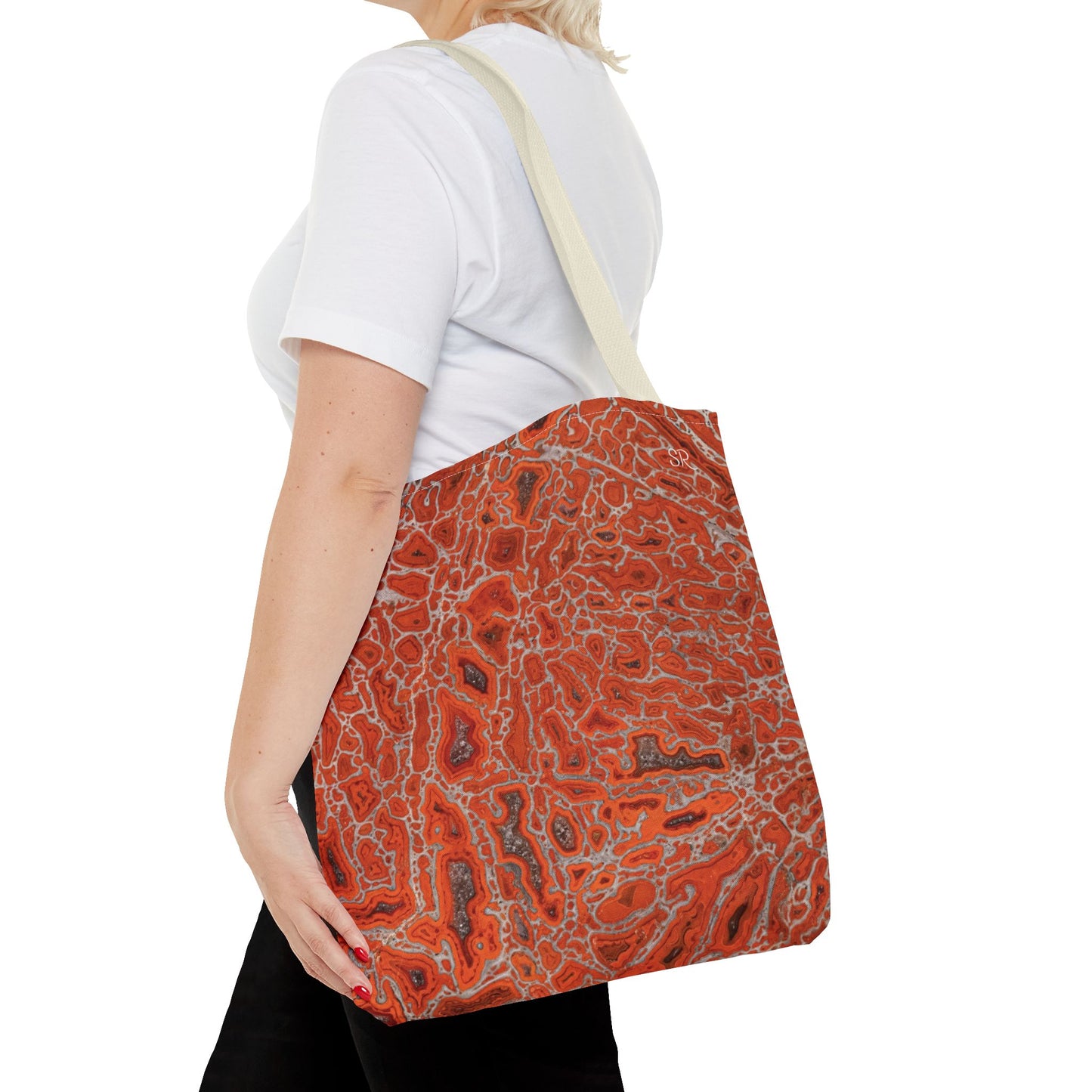 Agatized Ruby Red Gembone Tote