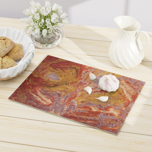 Rainbow Petrified Wood Cutting Board