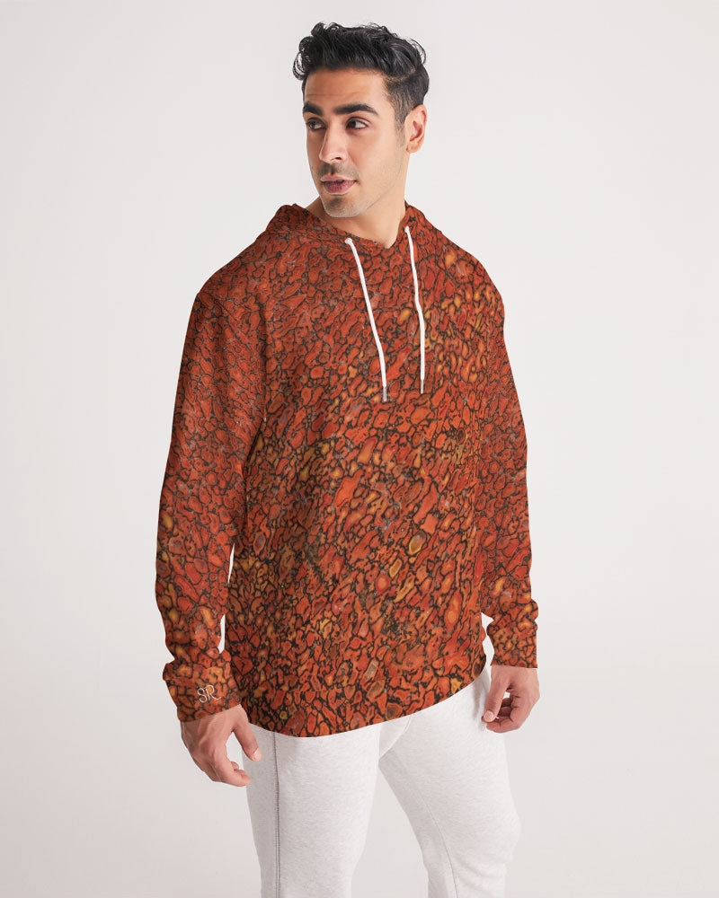 Agatized Richly Red Gembone Men's Hoodie