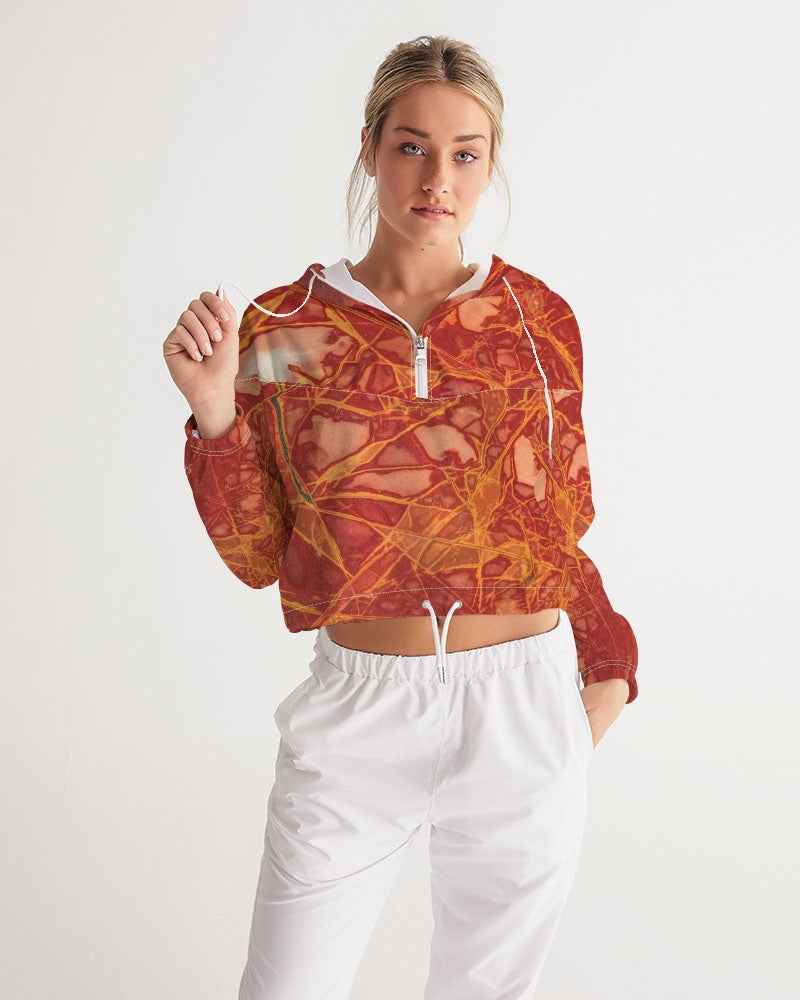 Damu Jasper Vibrations Women's Cropped Windbreaker